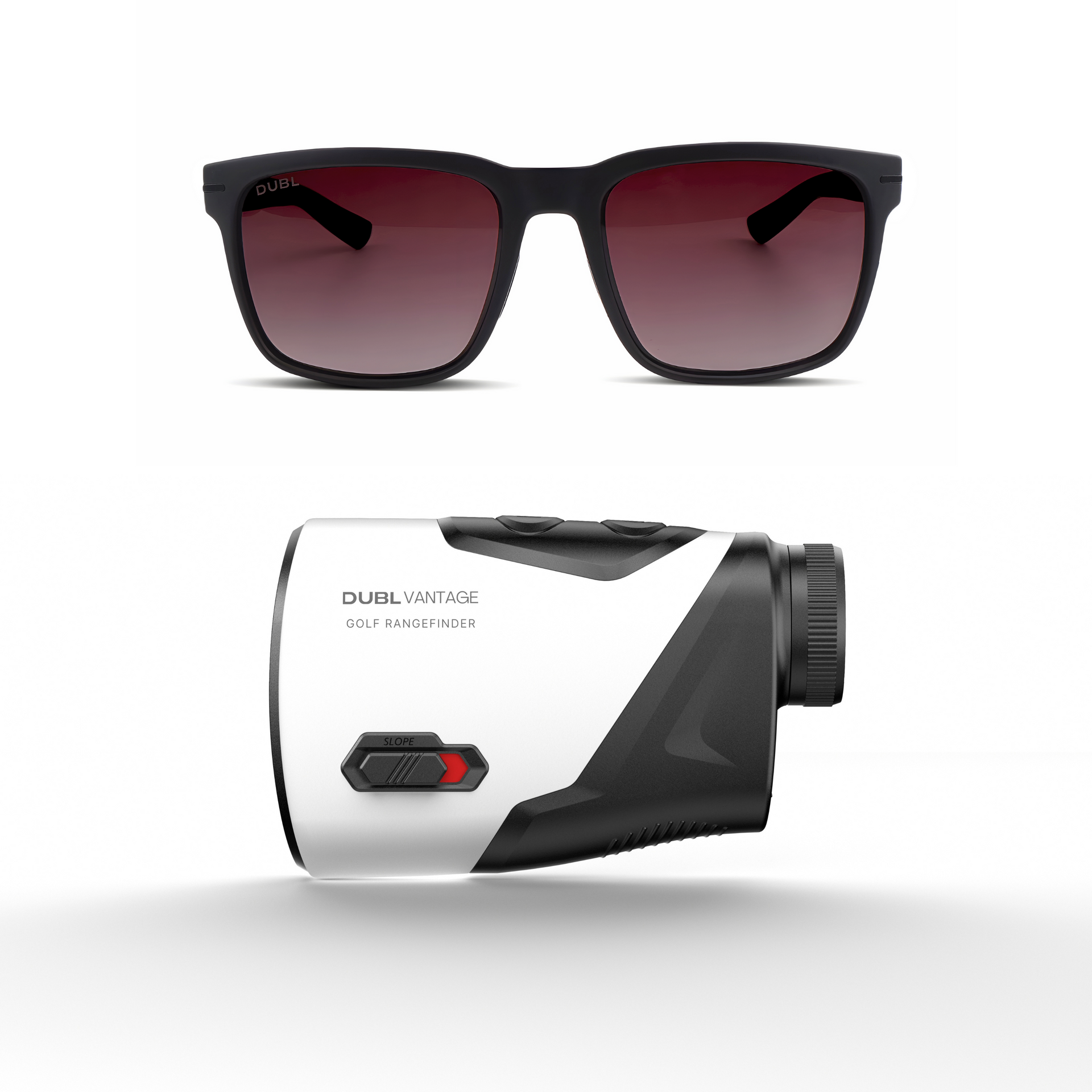 DUBL 3 Golf Sunglasses and Rangefinder Bundle
