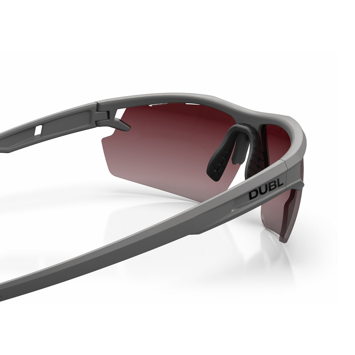 Matte Pebble | DUBL Helios Golf Sunglasses with ShotSync™, right face away, grey