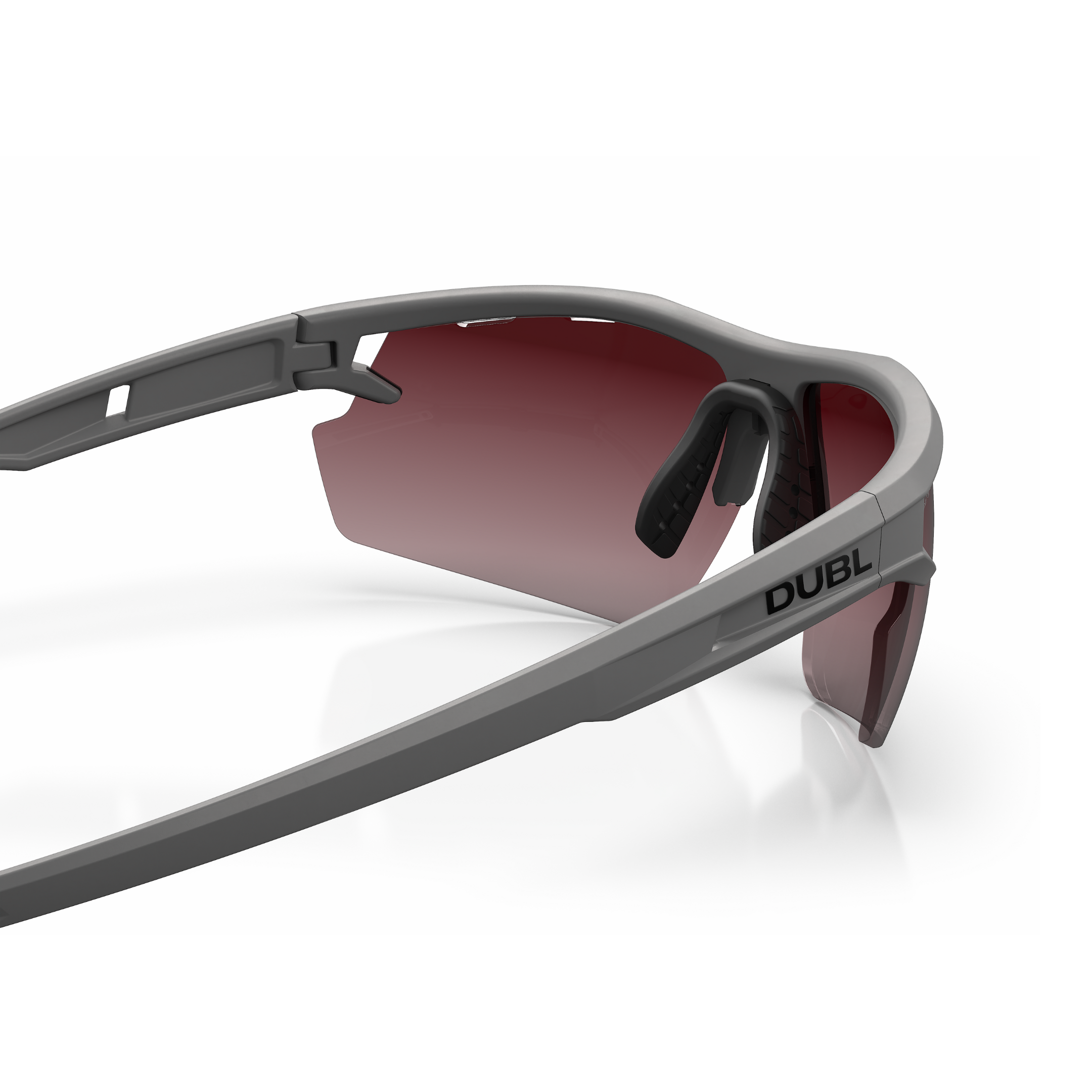 Gray | DUBL Helios Golf Sunglasses with ShotSync™, right face away, grey