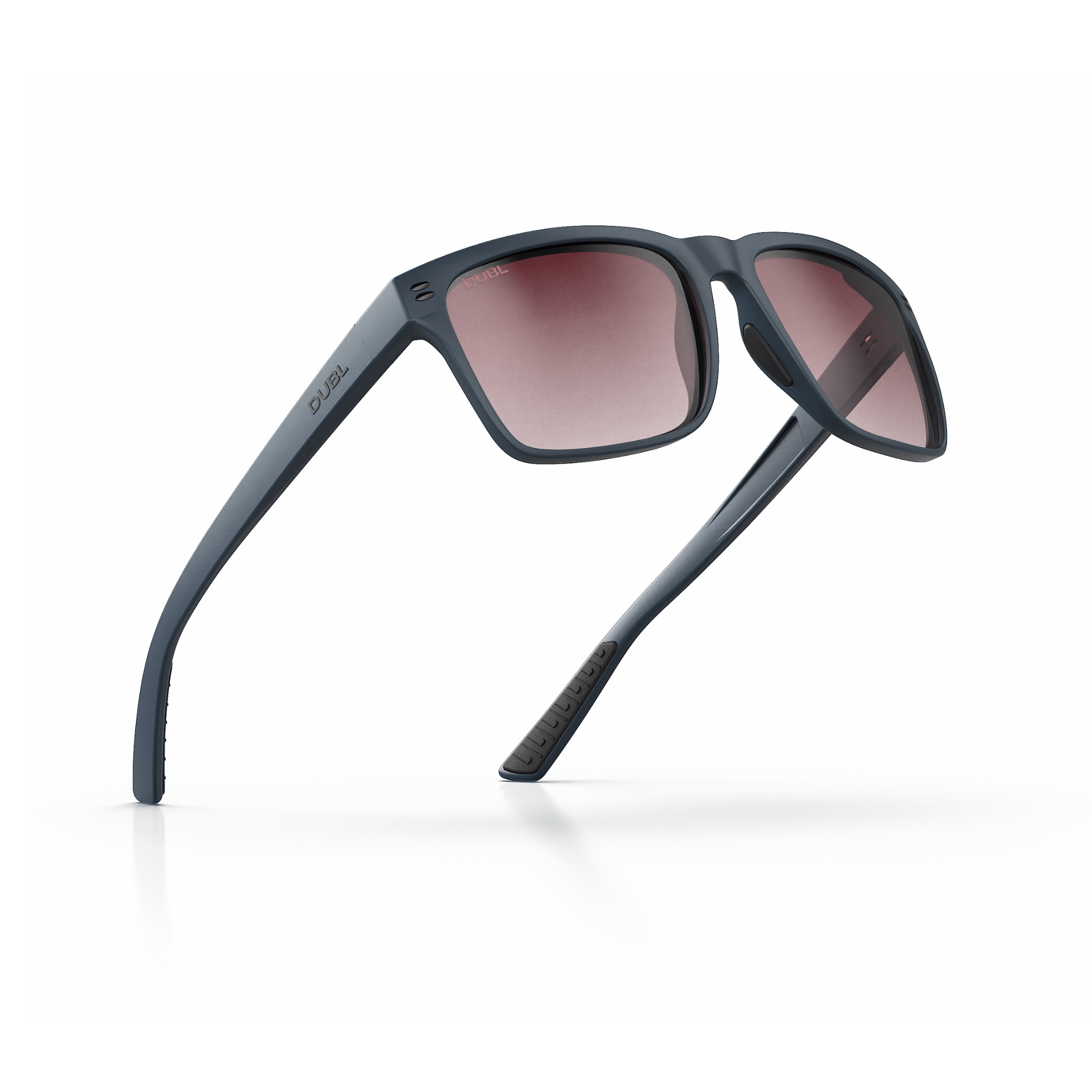 Navy | DUBL Hyperion Golf Sunglasses, Upside Shot