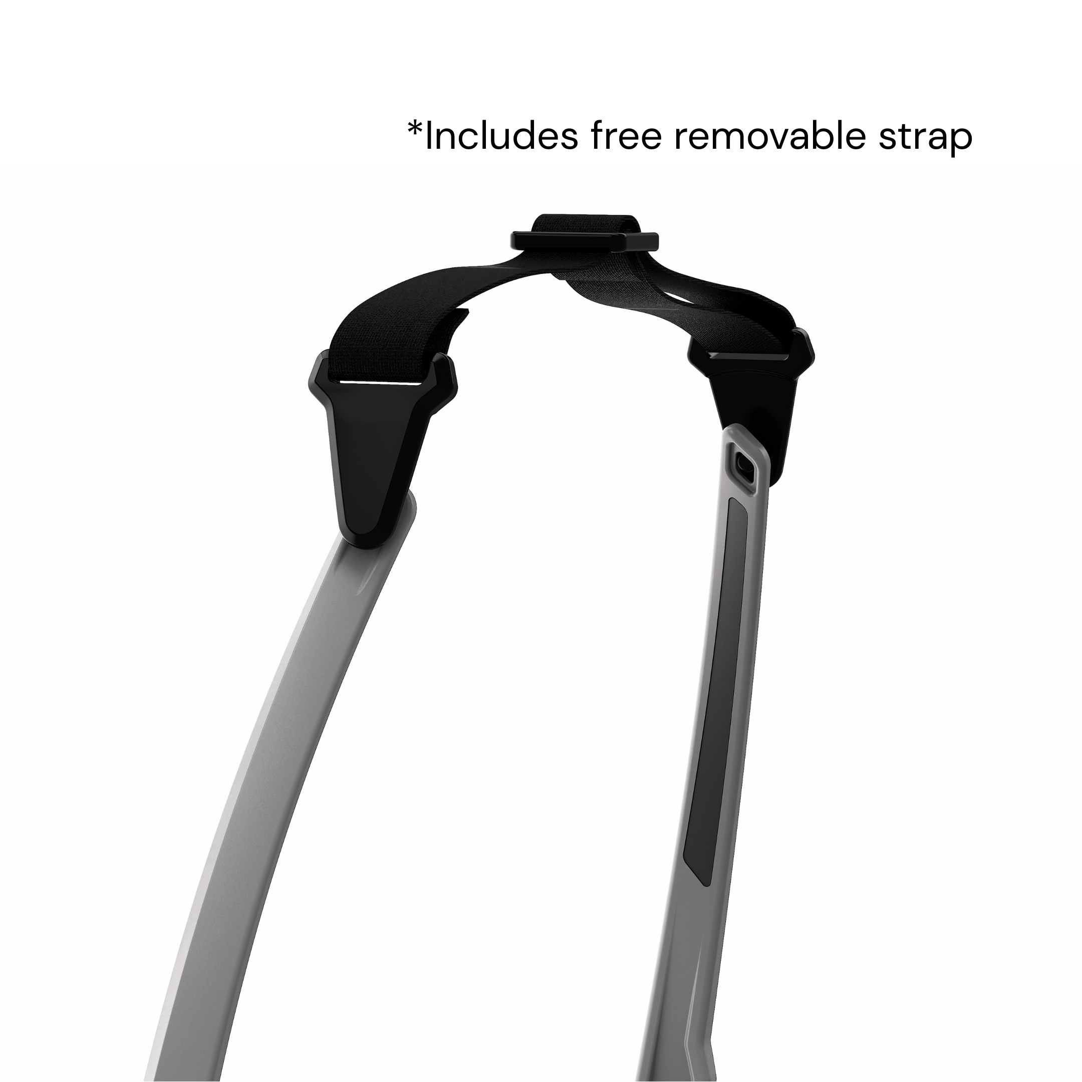 Gray | DUBL Helios Golf Sunglasses with ShotSync™, grips and strap