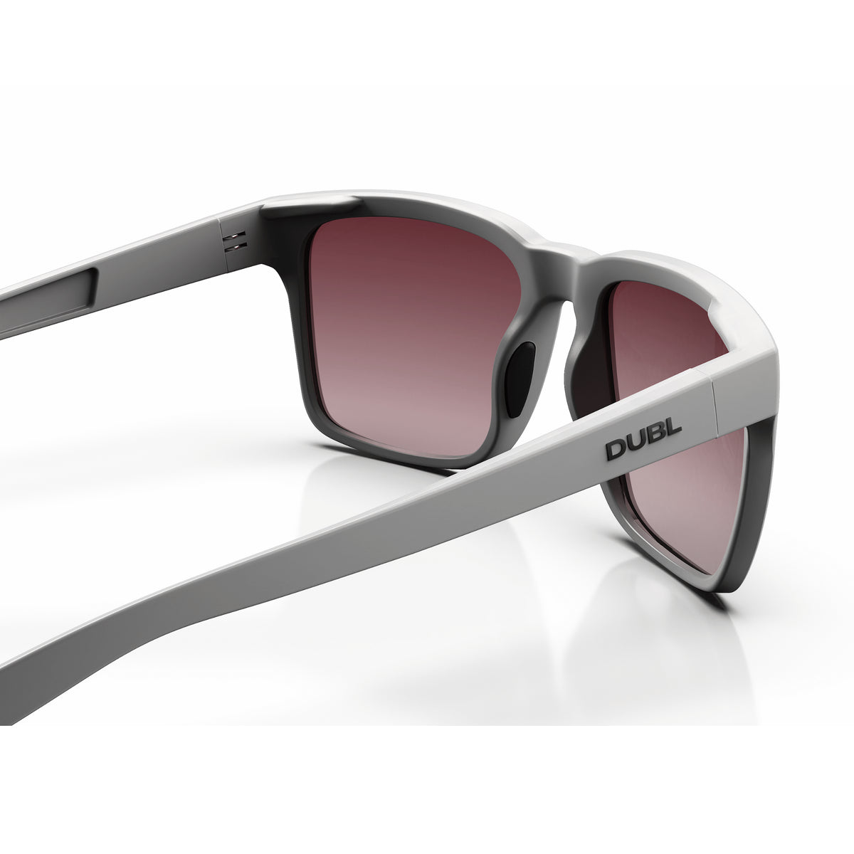 Matte Pebble | DUBL Hyperion Golf Sunglasses, Back Shot