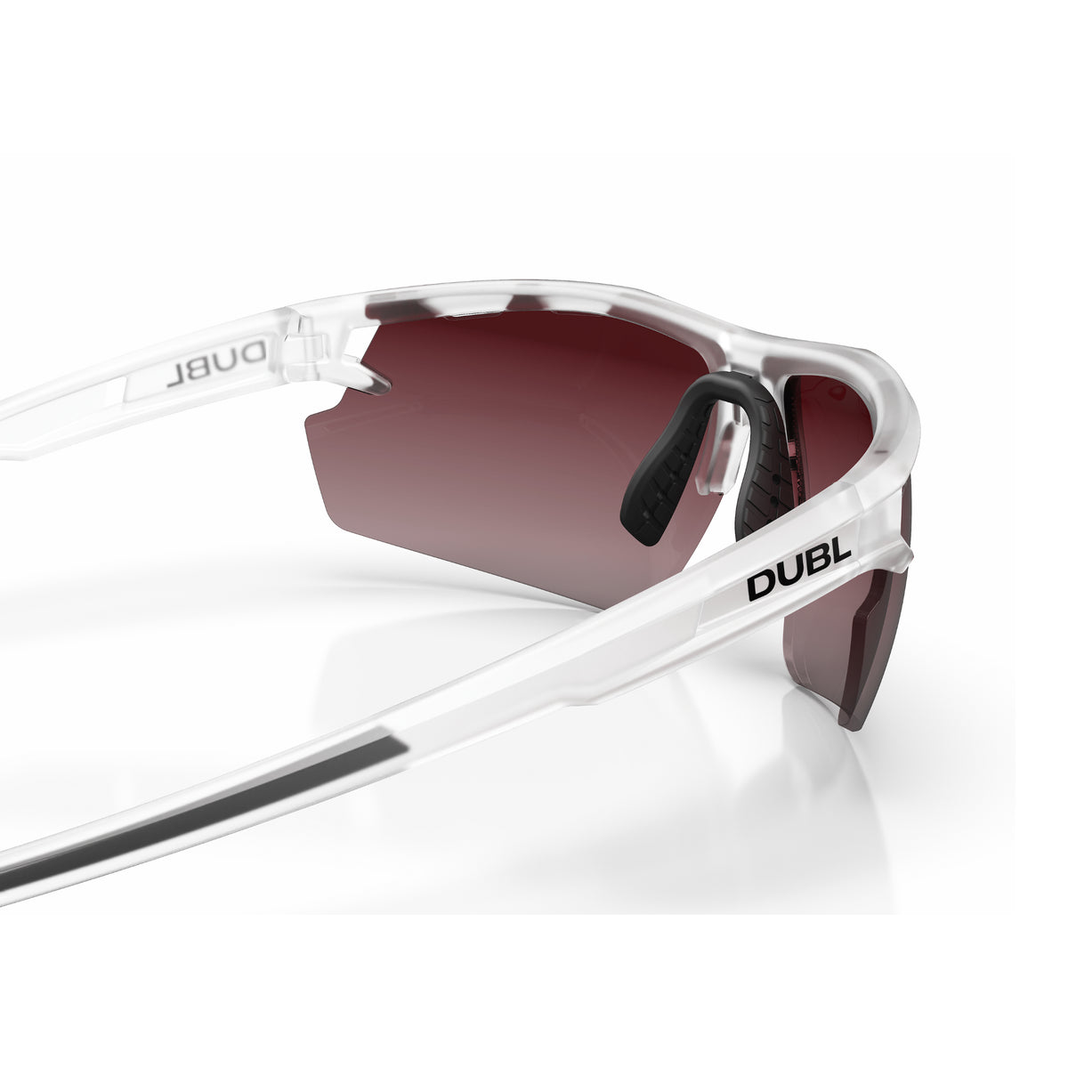 Matte Halo | DUBL Helios Golf Sunglasses with ShotSync™, right face away, clear