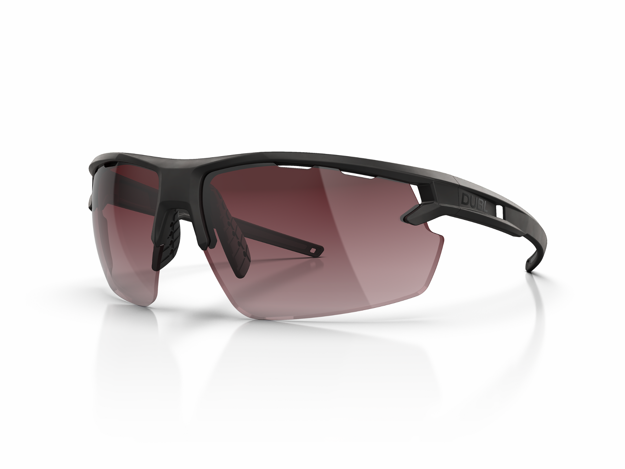 Black | DUBL Helios Golf Sunglasses with ShotSync™, left side