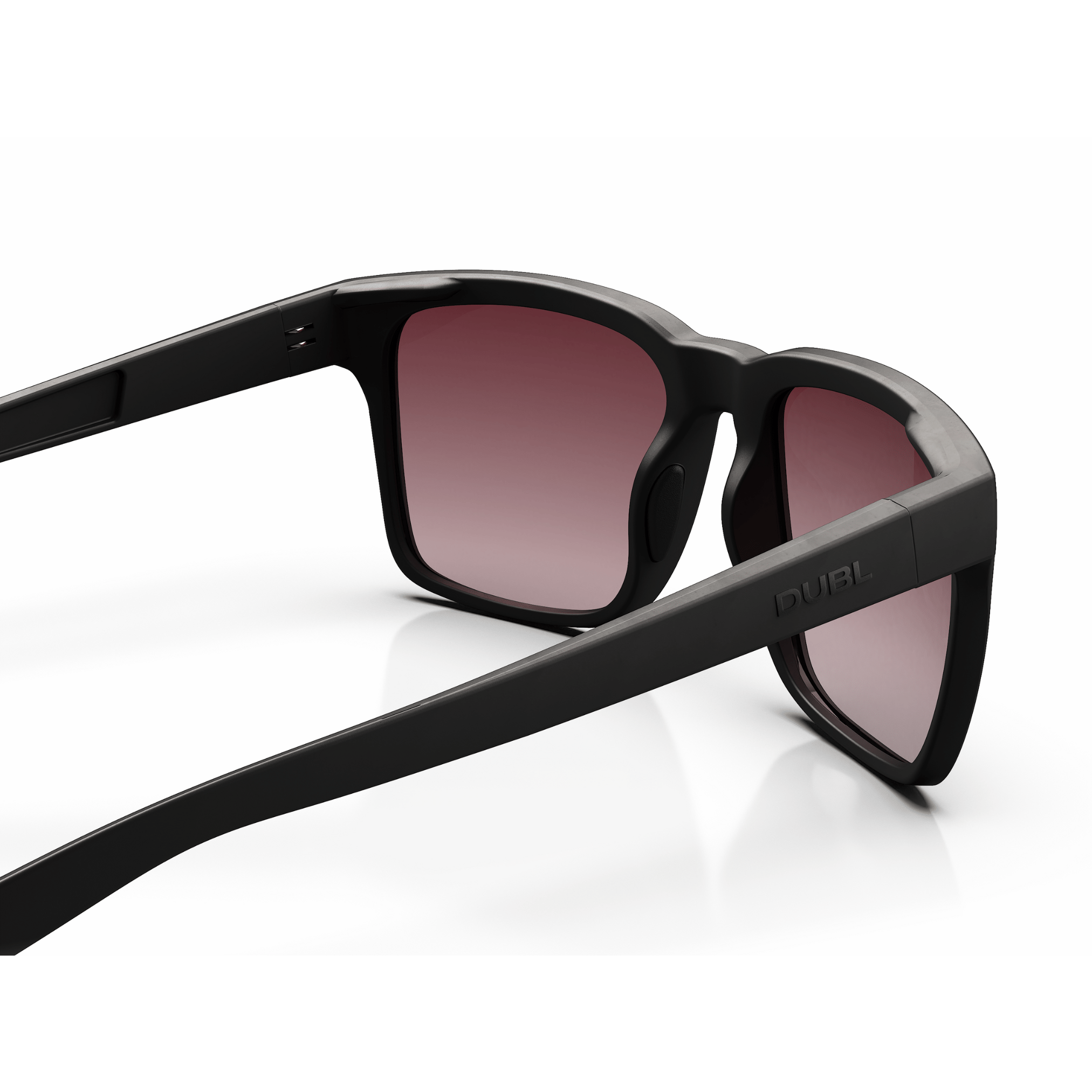 Black | DUBL Hyperion Golf Sunglasses, Back Shot