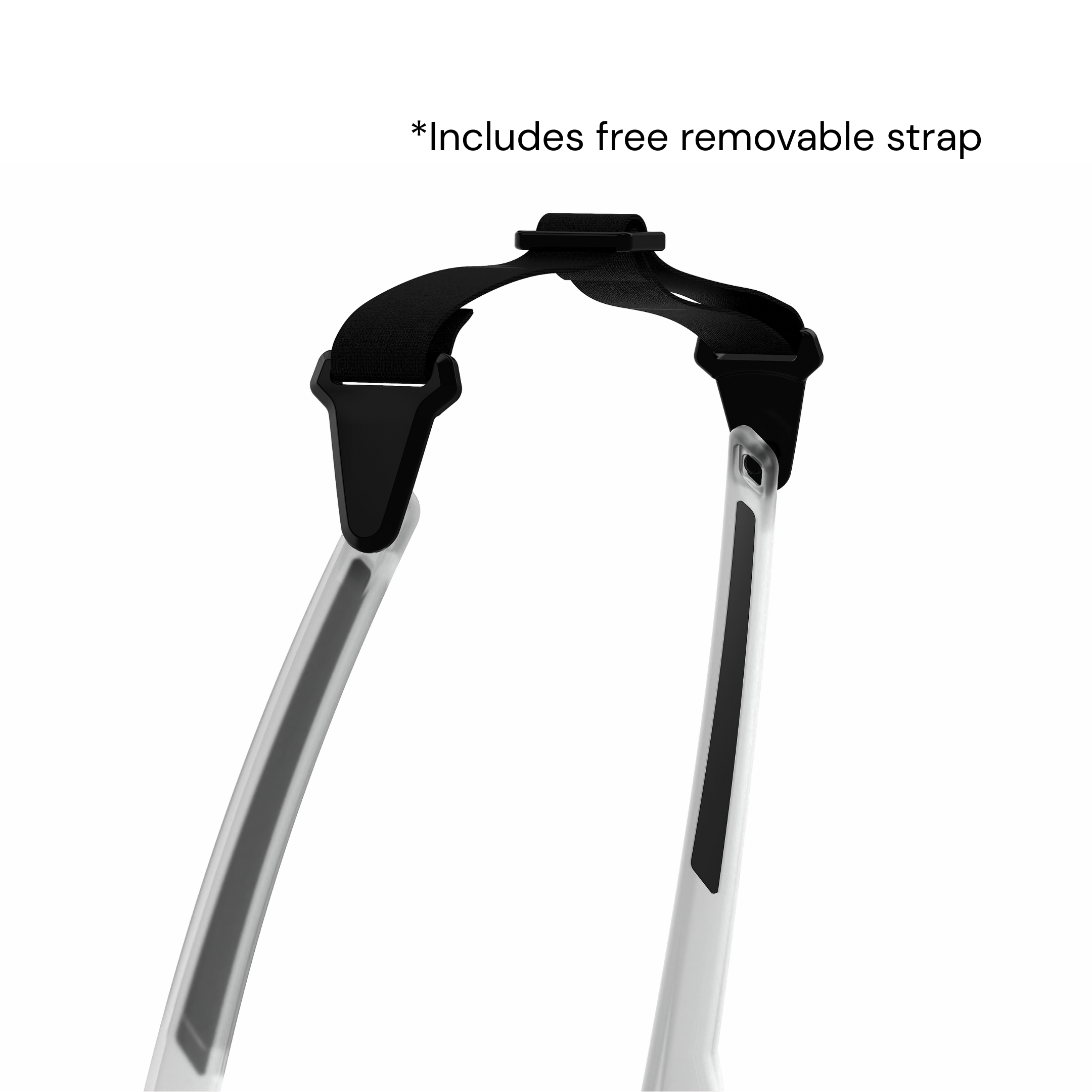 White | DUBL Helios Golf Sunglasses with ShotSync™, grips and strap