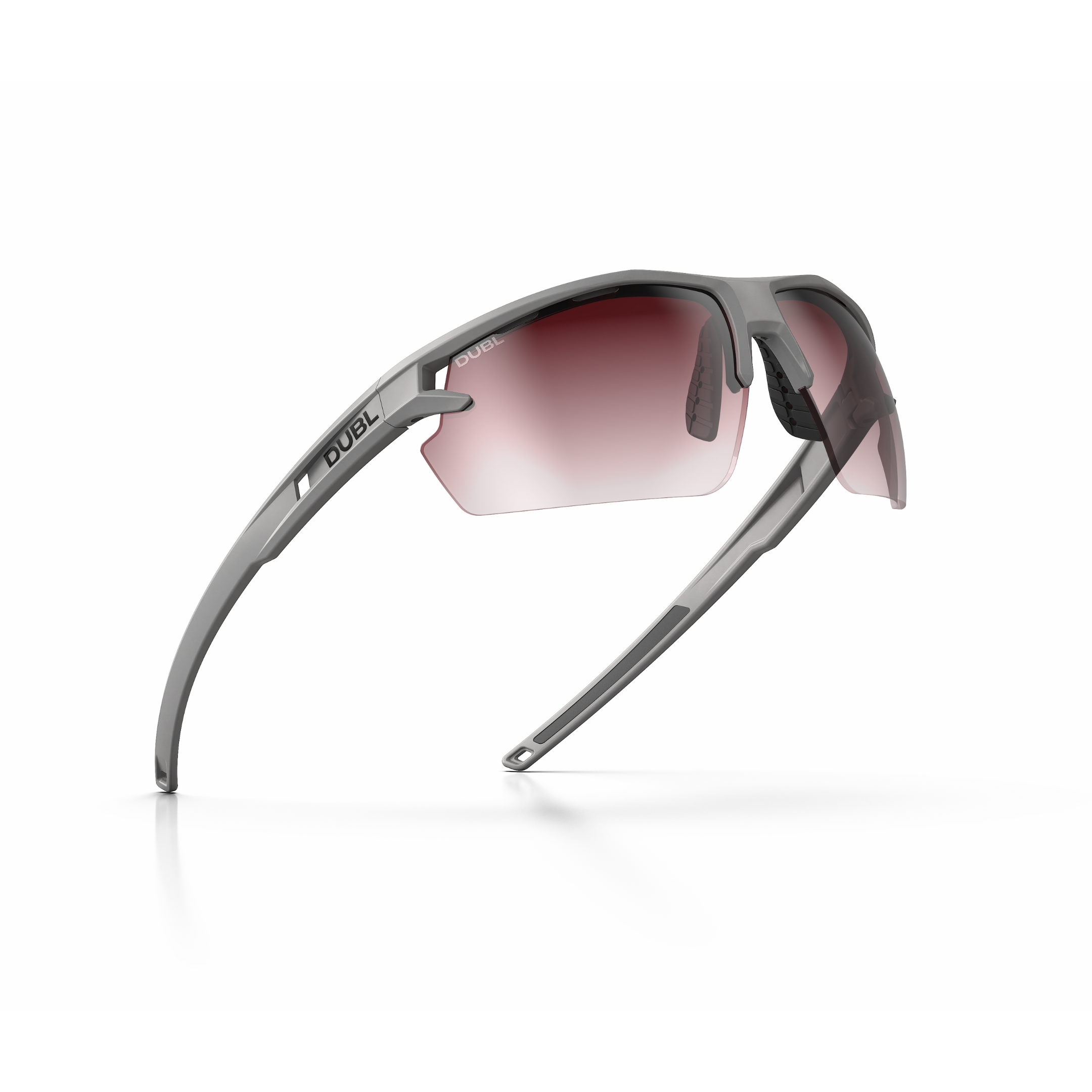 Gray | Helios golf sunglasses side right tilted, grey