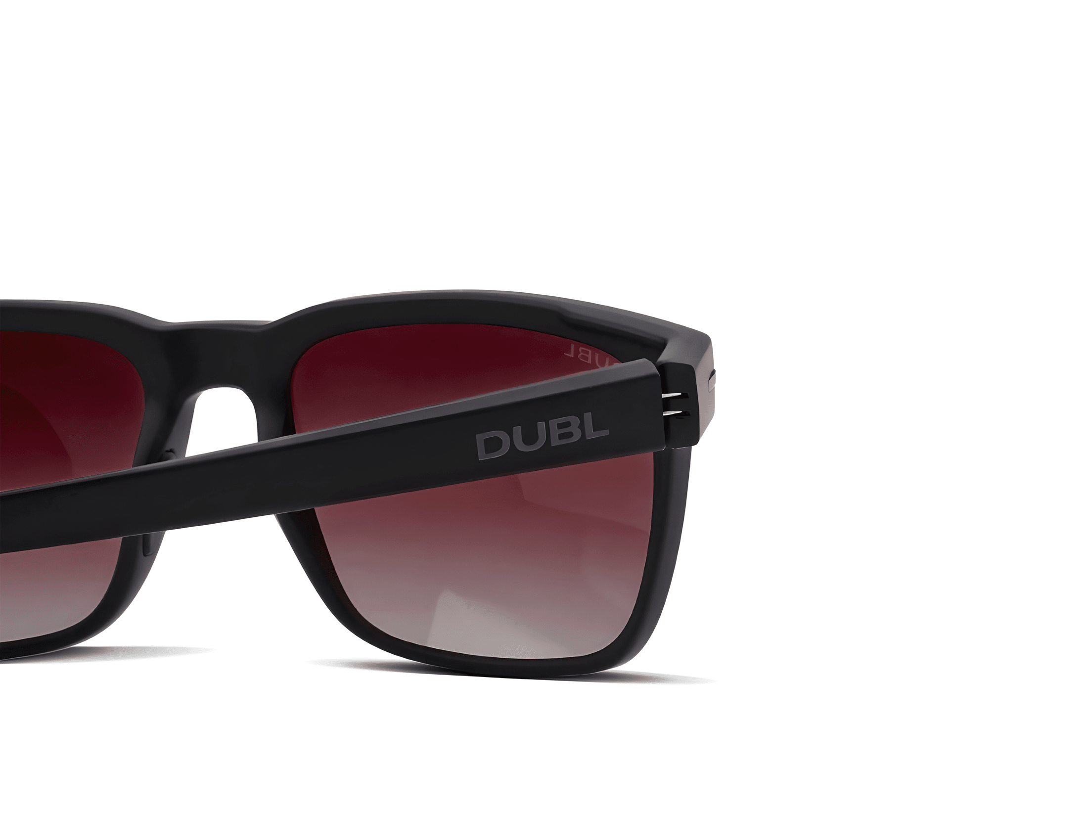 Matte Carbon | DUBL 3.0 Golf Sunglasses, Back-leg closed