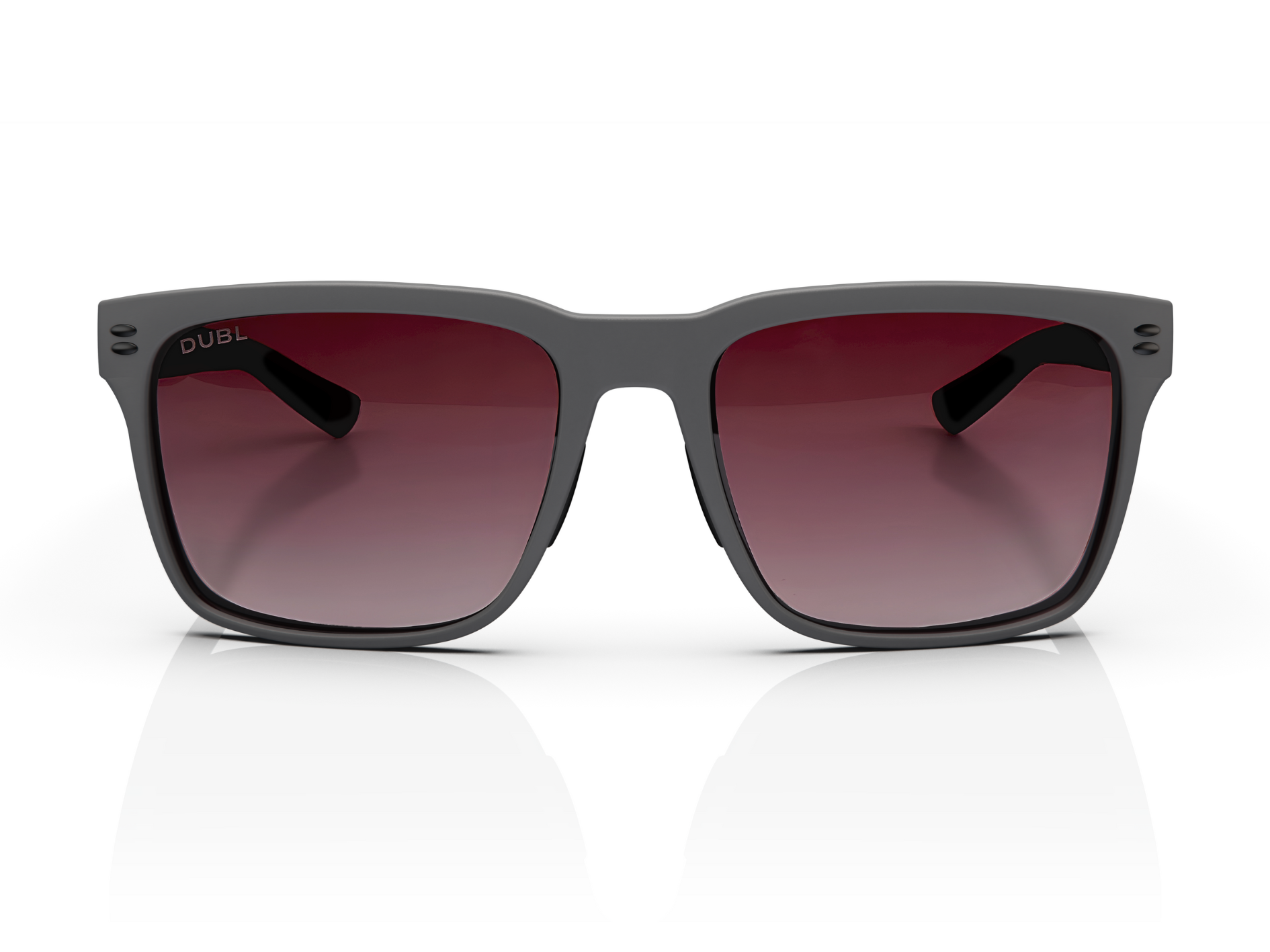 Gray | DUBL Hyperion Golf Sunglasses, Front Shot