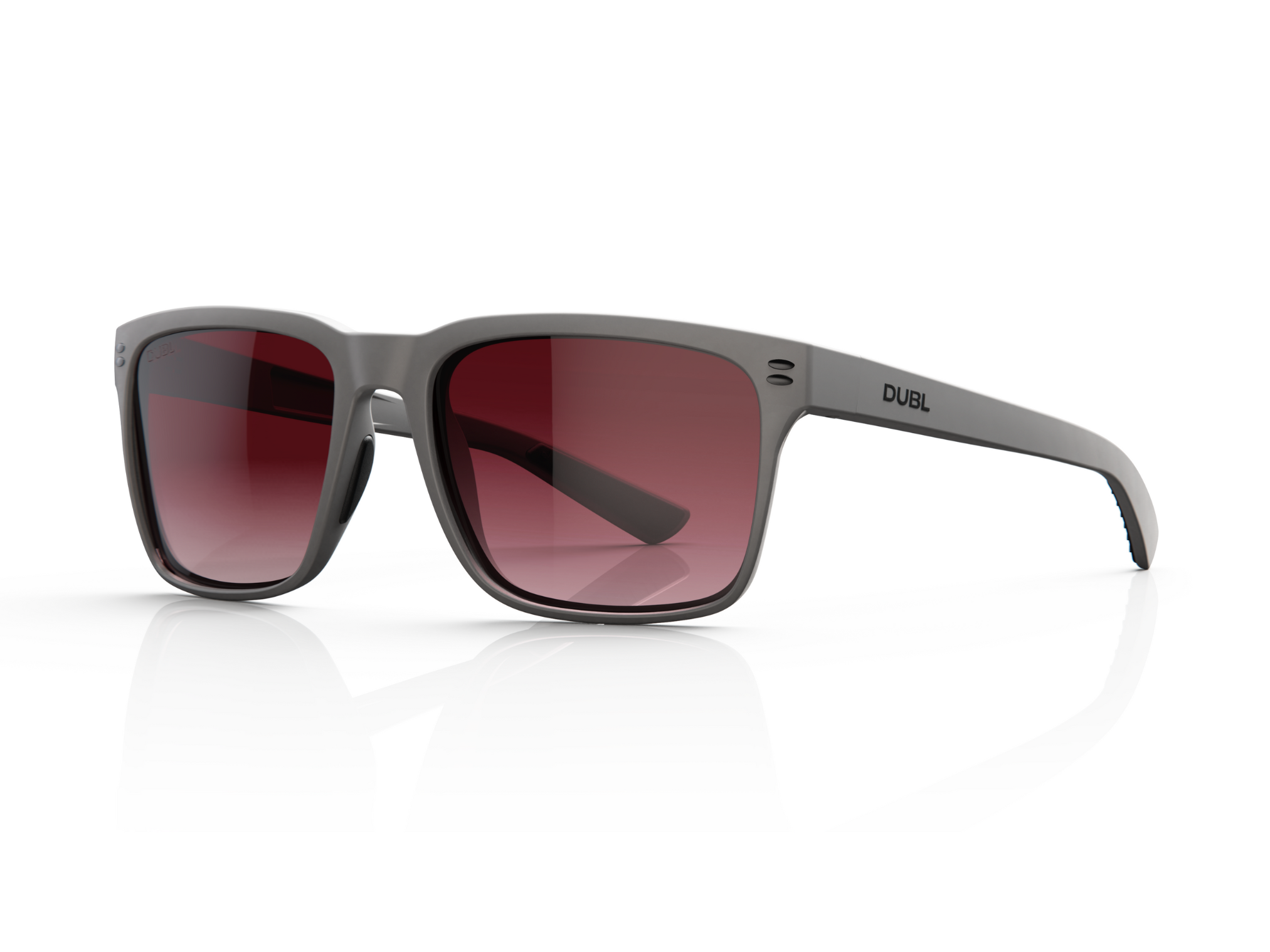 Gray | DUBL Hyperion Golf Sunglasses, Side Shot