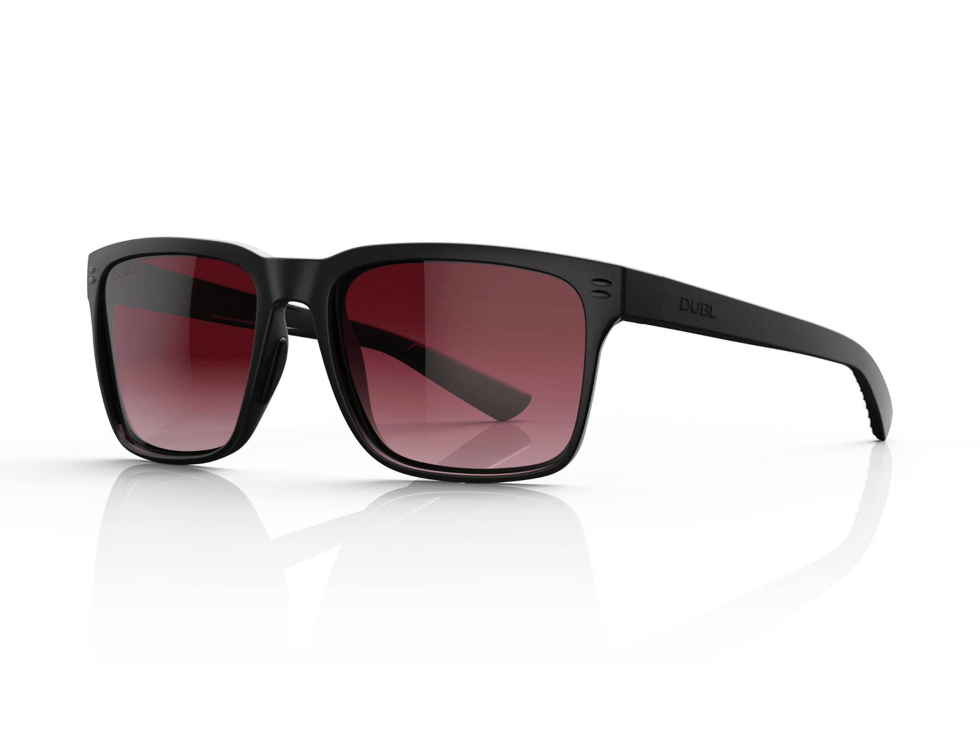 Matte Carbon | DUBL Hyperion Golf Sunglasses, Side Shot