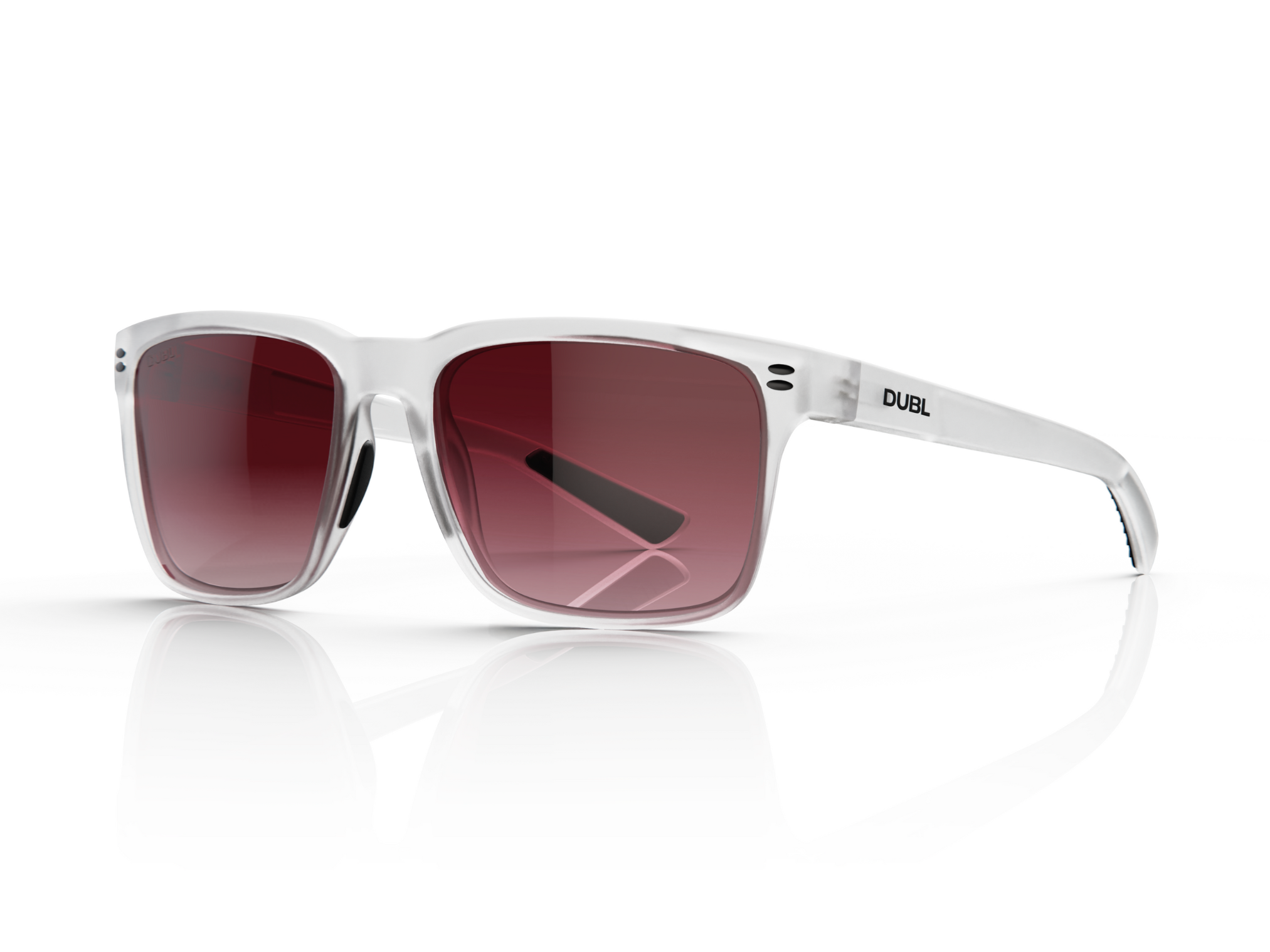 White | DUBL Hyperion Golf Sunglasses, Side Shot