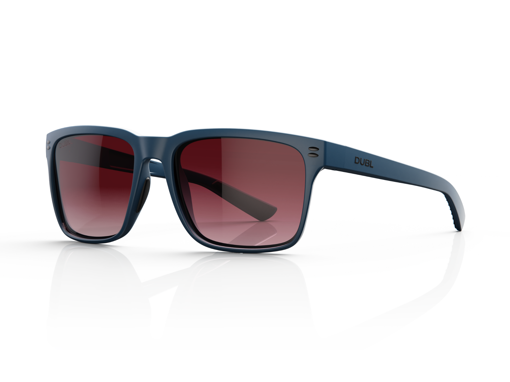 Navy | DUBL Hyperion Golf Sunglasses, Side Shot