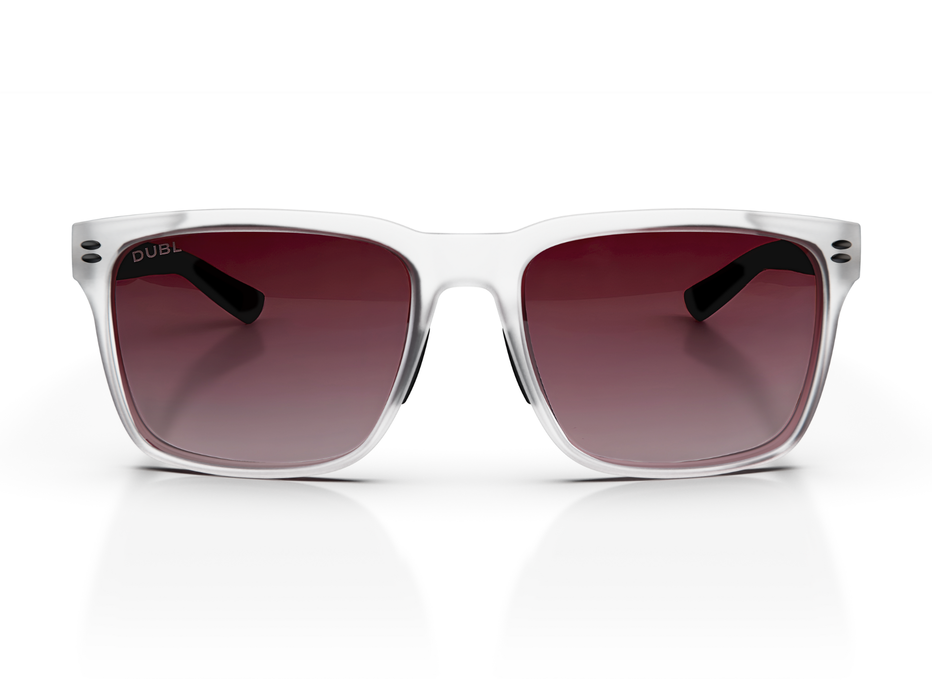 White | DUBL Hyperion Golf Sunglasses, Front Shot