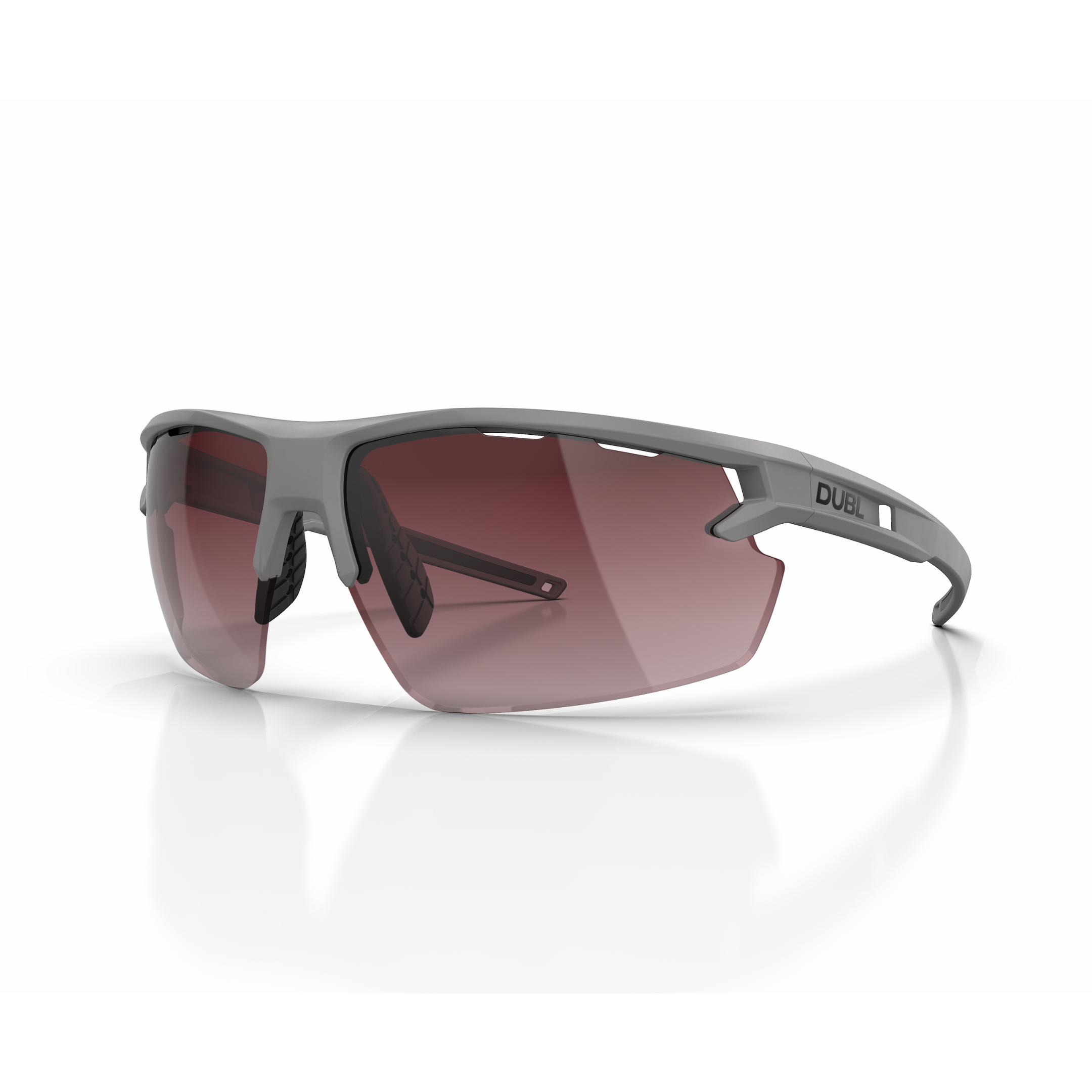 Gray | DUBL Helios Golf Sunglasses with ShotSync™, left side, grey