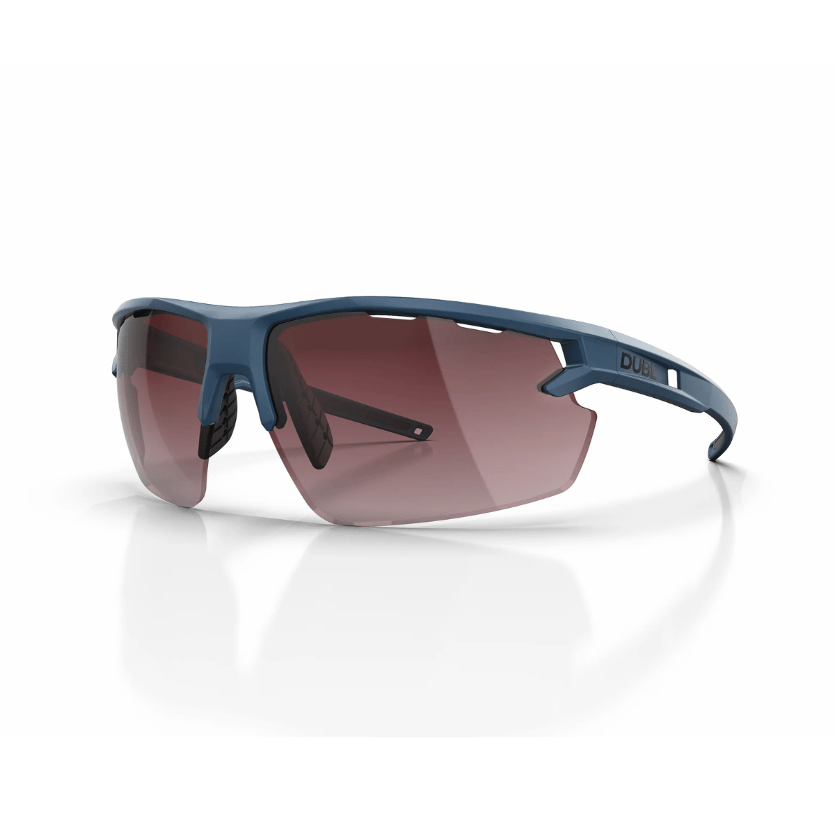 Matte Abyss | DUBL Helios Golf Sunglasses with ShotSync™, left side, blue