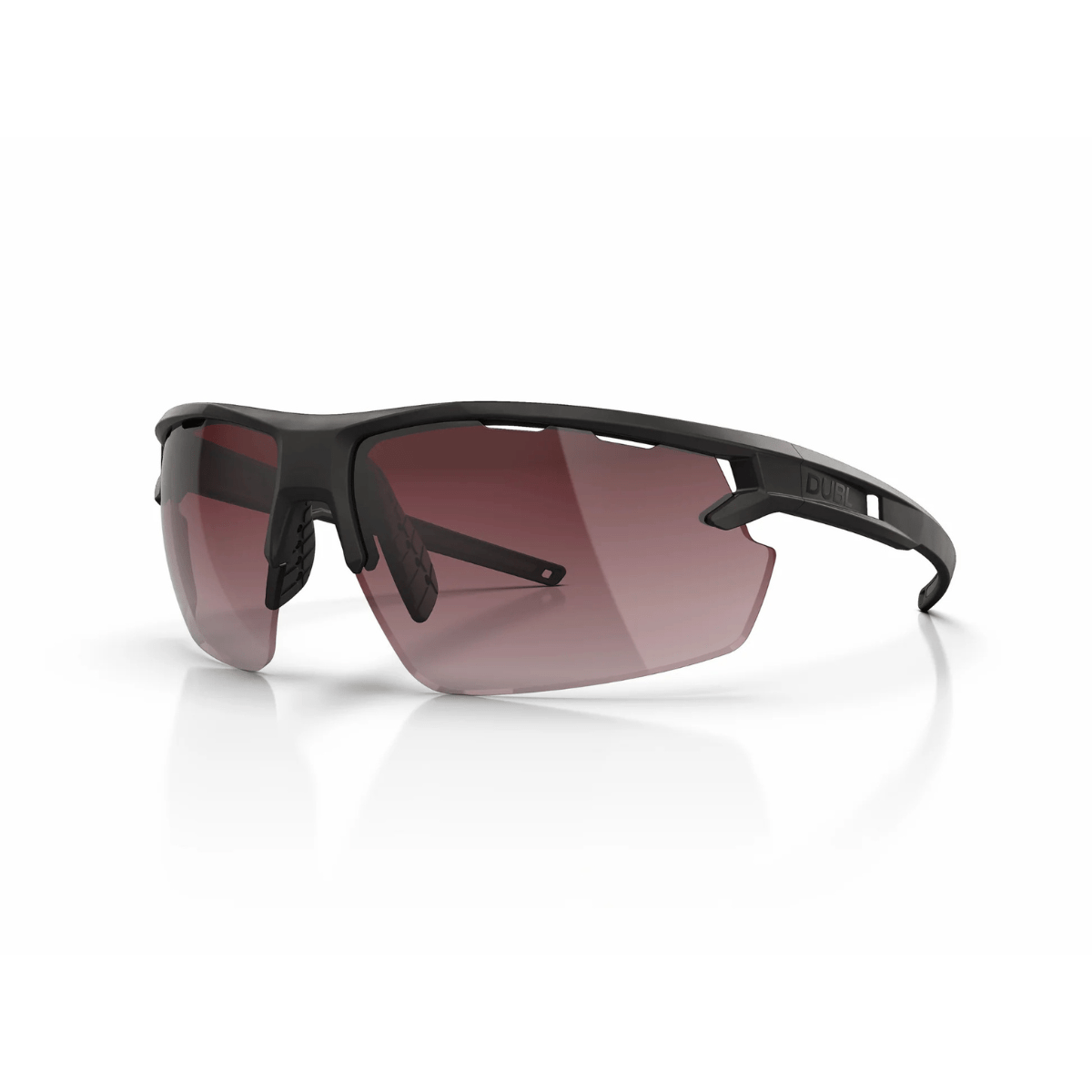 Matte Carbon| DUBL Helios Golf Sunglasses with ShotSync™, left side