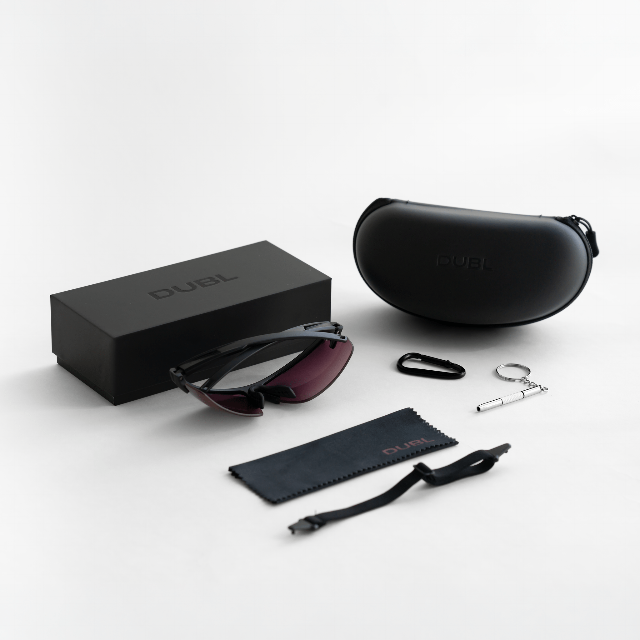Matte Abyss | Helios Sunglasses Box with all items