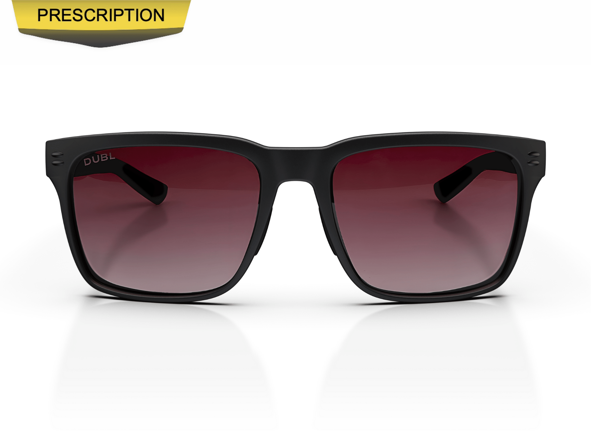 Matte Carbon | sunglasses with gradient lenses on a white background - Front Shot 