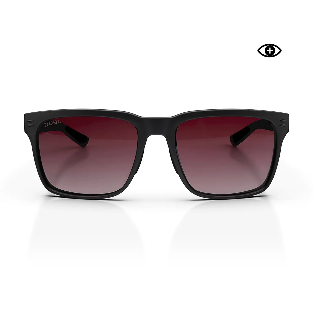 Matte Carbon | sunglasses with gradient lenses on a white background - Front Shot