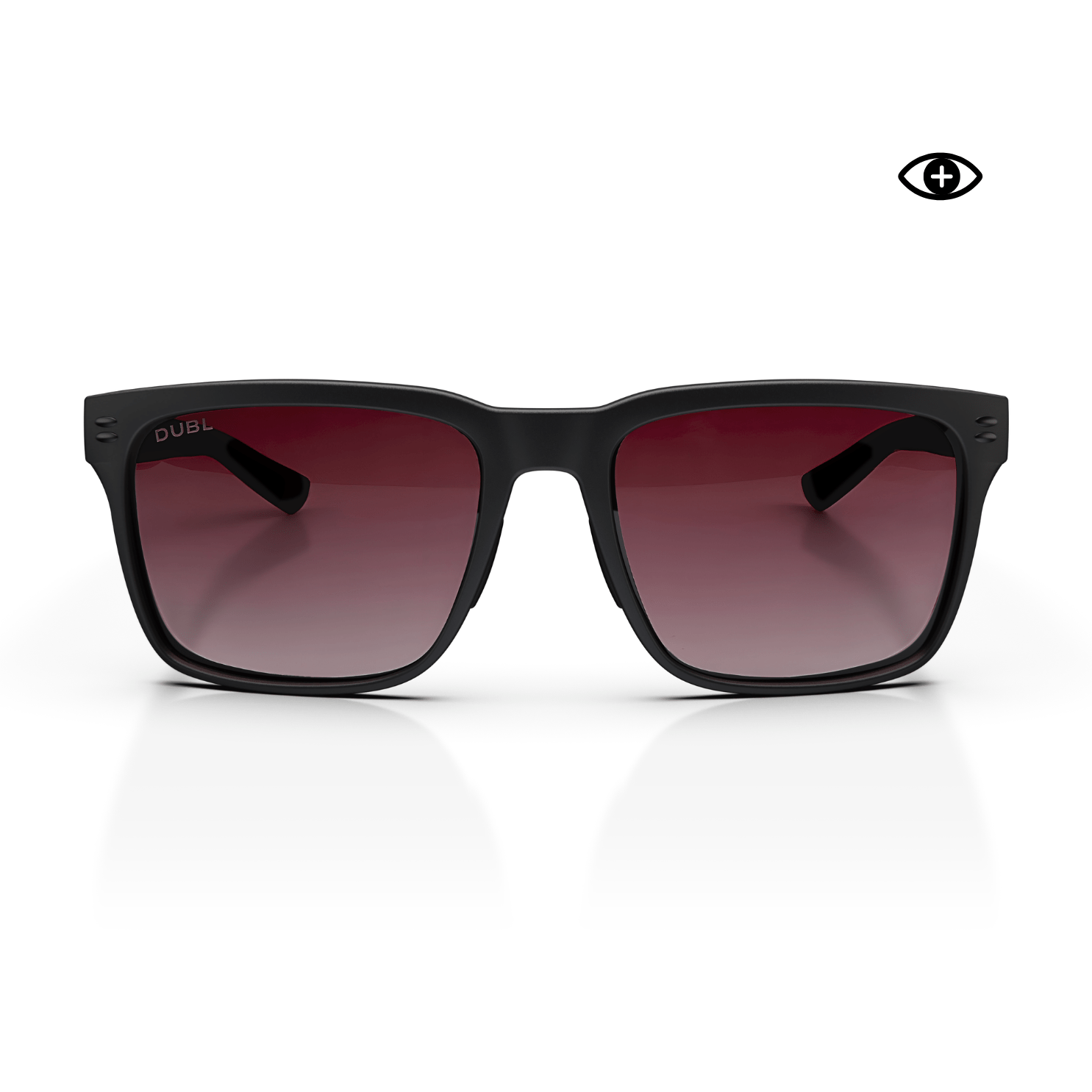 Matte Carbon | sunglasses with gradient lenses on a white background - Front Shot