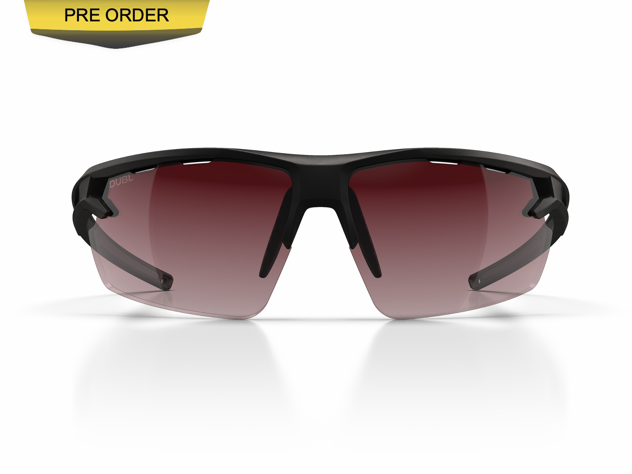 Black | DUBL Helios Golf Sunglasses with ShotSync™, front view